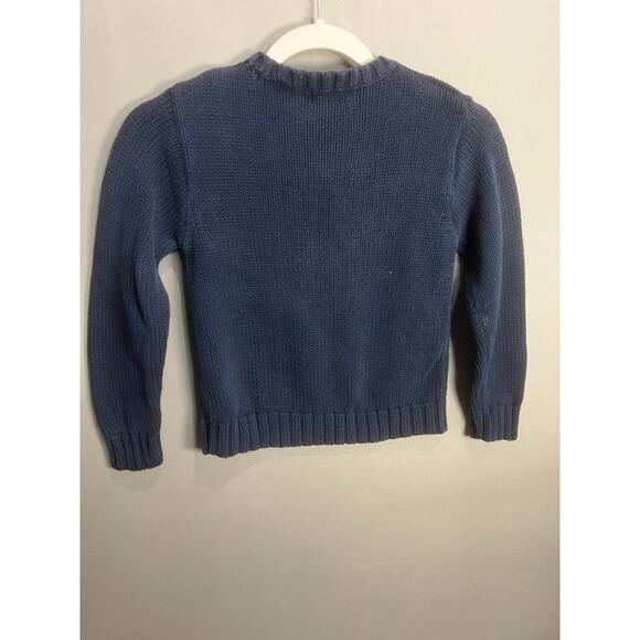 Vintage Unisex Kids Polo Ralph Lauren Navy American Flag Sweater Sz Small 6 - Picture 11 of 16